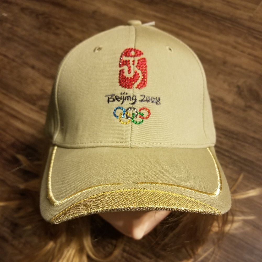 Vtg New Rare 08 Beijing Olympics Sequin Cap